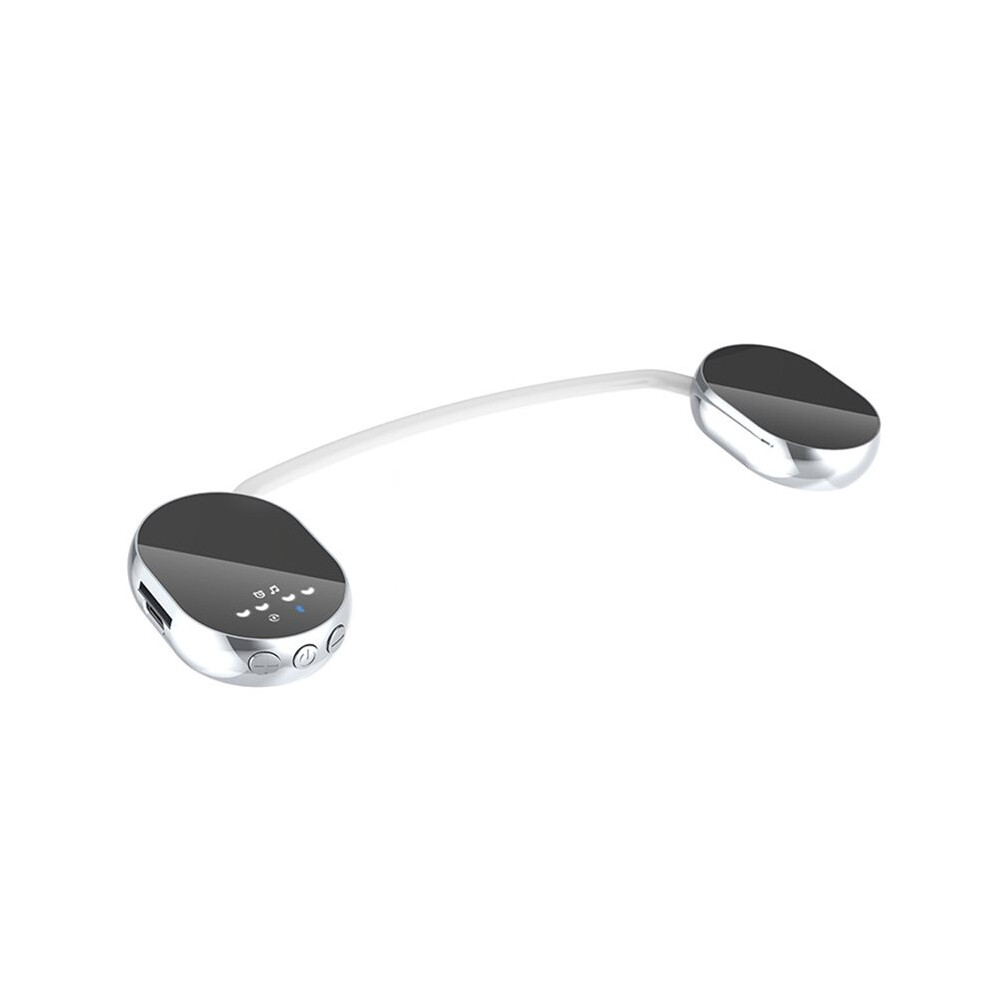 White Pillow Speaker Bt Sleep Sound Machine With Bone Conduction Stereo Sound Flat Design Under Pillow Use Noise & Timer