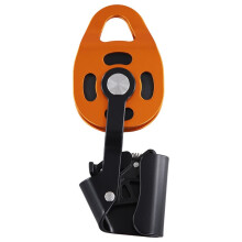 Pulley Wheel, Pulley Climbing Single Wheel, Heavy Duty Single Rope Pulley Block for 8-12mm Rope Climbing Pulley Orange