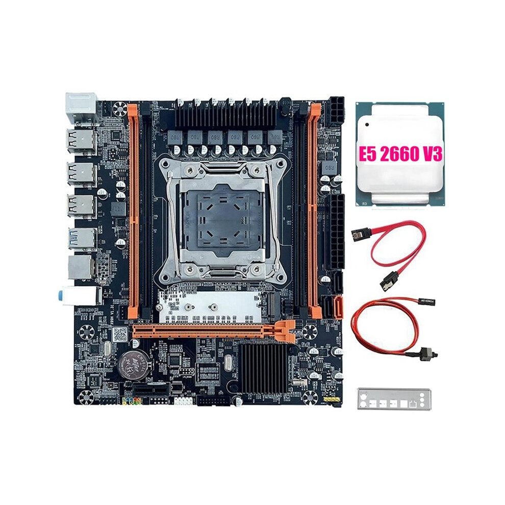 X99h Motherboard+E5 2660 V3 Cpu B85 Lga2011-3 4X Ddr4 Reg Ecc Ram Slots M.2 Pcie Sata3.0 X99 Desktop Motherboard 6032698570194