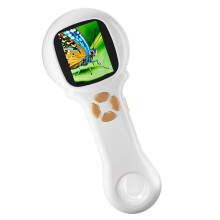 Microscope pour Enfants 500X, Jouet Scientifique avec Fonction Photo et Vidéo, Mignon Microscope Portable, Jouet Éducatif D'Extérieur pour