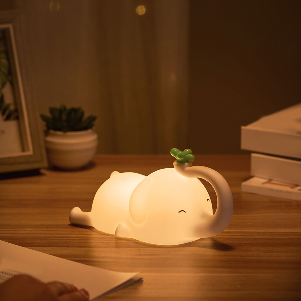 Silicone Elephant Nursery Night Usb 1200Mah Battery Light