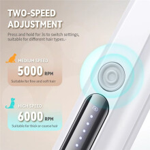 Tondeuse à Griffes Rechargeable pour Chiens avec Lumière LED, Faible Bruit, Étanche, pour Griffes, Oreilles, Visage et Arrière-Train