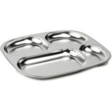 Unterteilte Platte - THERMOBABY - 4 Fächer - Ohne BPA - Edelstahl