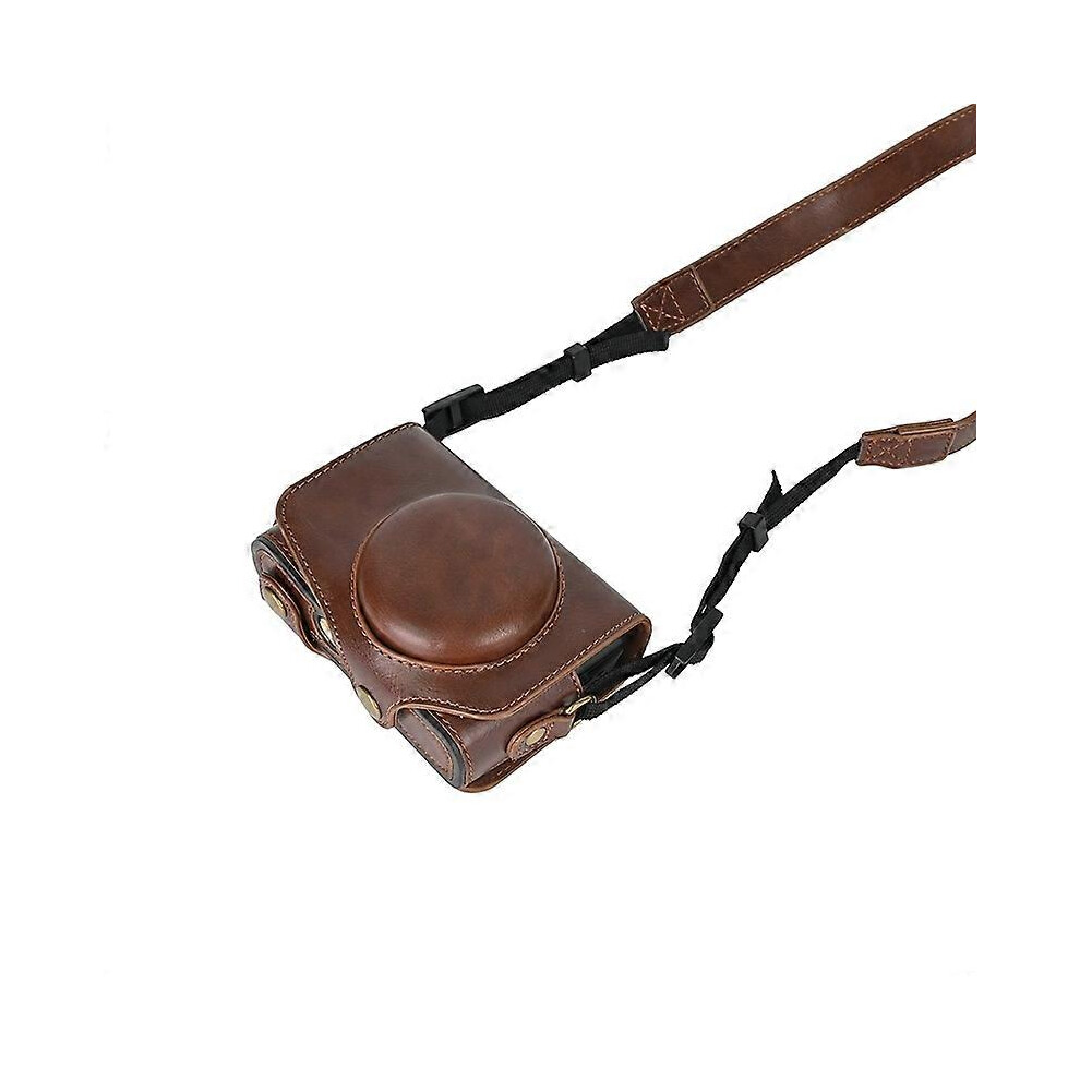 Camera Bag Compatible With Canon Sx740 Hs/Sx730/Sx720 With Pu Leather Strap And Shoulder Strap 6901508034082