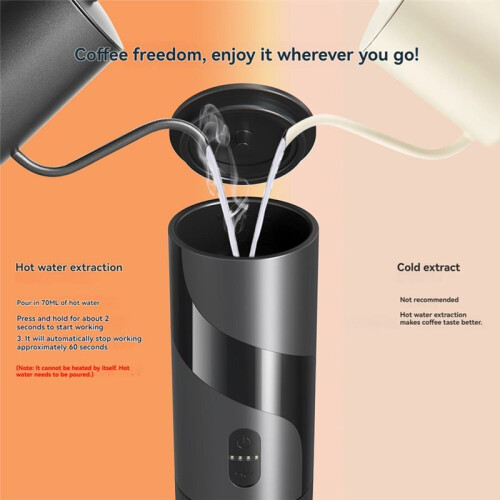 Portable Electric Espresso Coffee Machine Rechargeable Handheld Coffee Maker Wireless Electric Coffee Maker for Camping 1