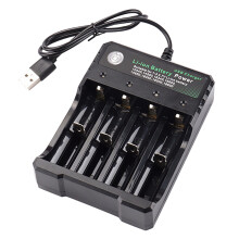 18650 Lithium Battery Charger 4 Slot 3.7V USB Charging Stand 14500 Bright Flashlight Charger