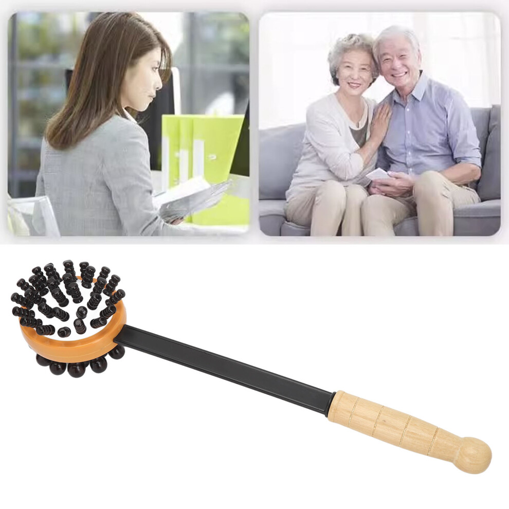 2pcs Massage Hammer Manual Meridian Back, Wood/ABS