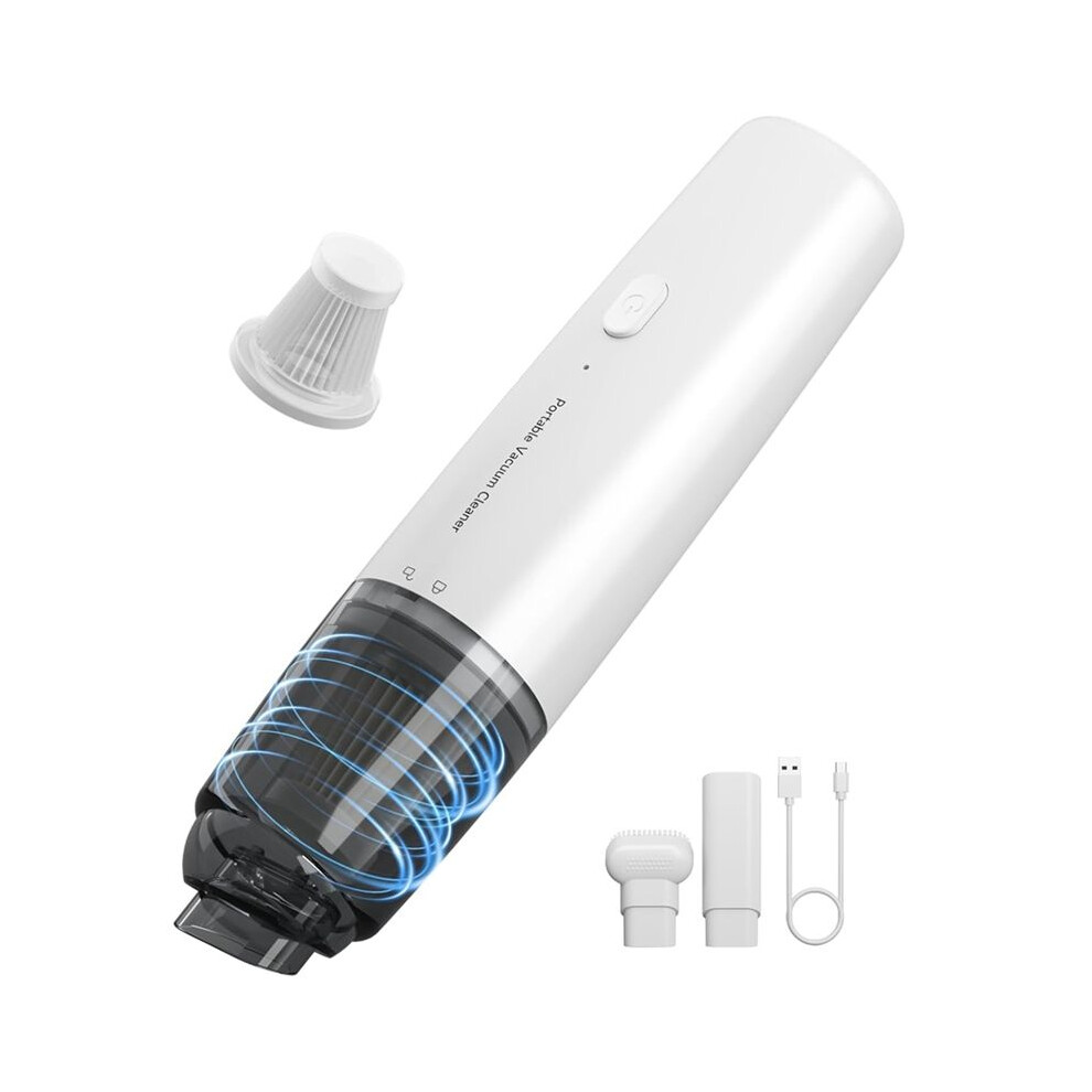 Car Handheld Vacuum Cordless 13000 Pa Suction Power, Portable Vacuum Cleaner For Car Home Office And Pet Hair White 4711823435417