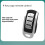 Garage Door Remote Control 433MHz, Universal Duplicator Code Grabber Clone Gate Key Fob Hand Transmitter 2
