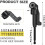 Right Angle Drill Attachment Set Flexible Drill Bit Extension 360 Rotatable 1/4 3/8 1/2" Impact Grade Socket Adapter 4