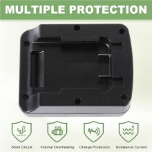 Upgraded Battery Adapter Converter for 20V to 18V Cordless Tool,Power Tool Battery Converter Black