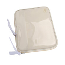 Wasserdichte 13-Zoll PVC-Laptophülle, stoßfest, niedliches Muster, Weiß
