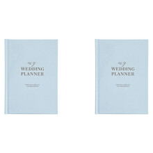 2X Livre de Planificateur de Mariage et Organisateur le Journal Complet de Planification de Mariage pour les Couples FiancĂ©S A5 Carnet de Notes Ă