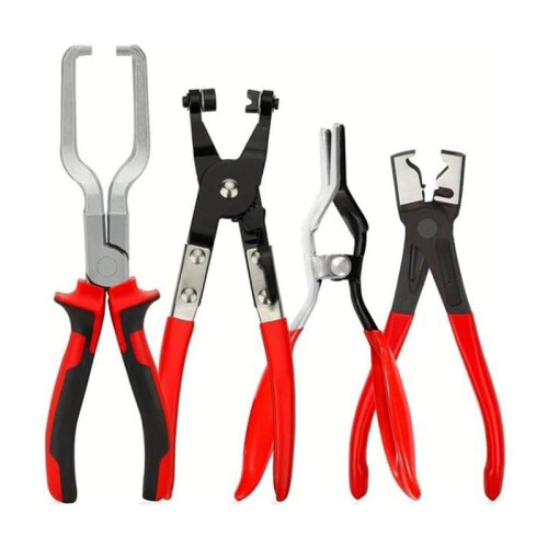 Hose Clamp Tool Set - 4 PCS Fuel  Pliers, Electrical Disconnect Pliers Set, Relay Puller
