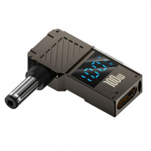Type-C USB-C Input to  5.5x2.1mm Jack  LED Display 100W Output Power 20V 5A PD Charge 65W Adapter for Laptop