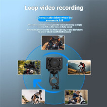 WiFi Dash Cam Utomhus Bärbar Cykelinspelare Terrängsportkamera HD 720P för Elcyklar och Motorcyklar