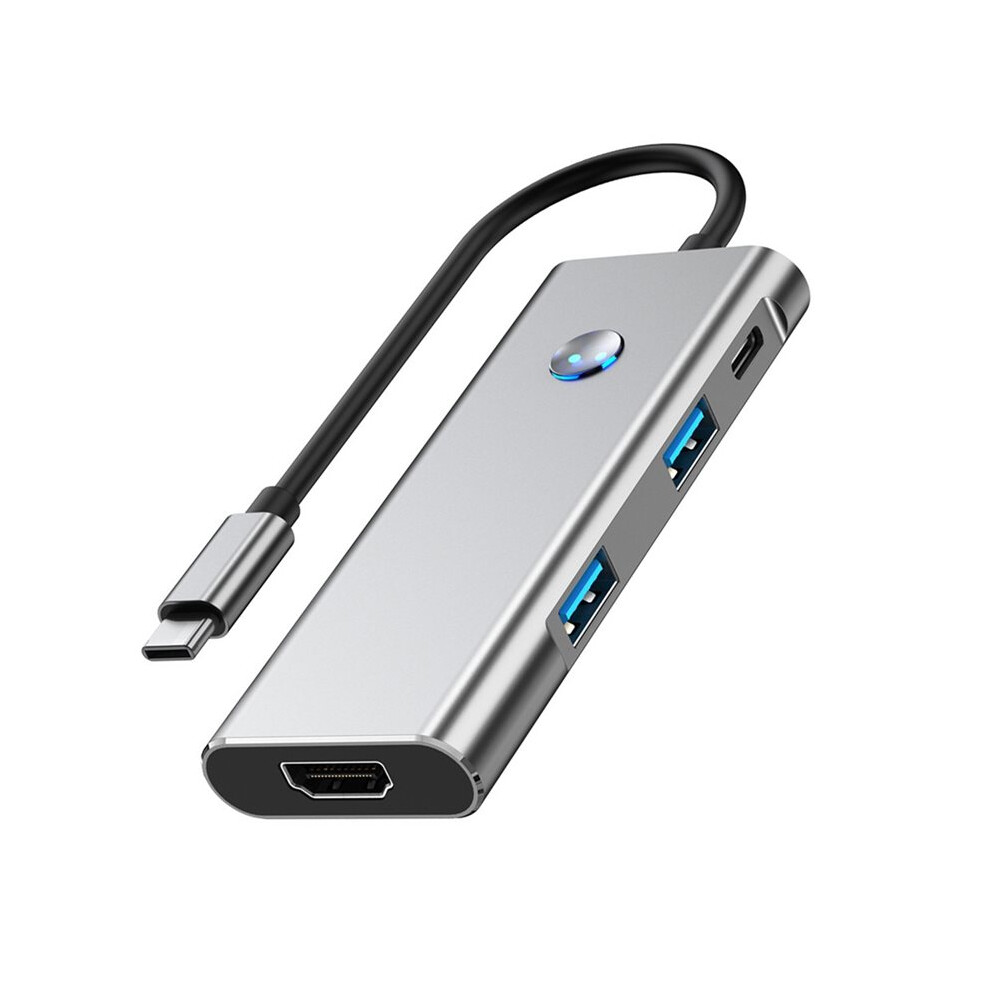 6-In-1 Usb C Docking Station With Screen Off Button Usb Hub Type-C To -Compatible 4K60hz Usb 3.2 10Gbps Pd100w 6033932613226