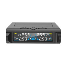 T21 USB/Solar TPMS-Temperatuurmonitor met 4 Externe Sensoren, Digitaal LCD-Display, 0-6,8 Bar Meter, Bandenspanningsmonitor voor Auto'S
