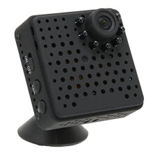 Caméra de Sécurité Intérieure 1080p avec Vision Nocturne Infrarouge, Détection de Mouvement, Objectif Grand Angle de 155 et Batterie Intégrée
