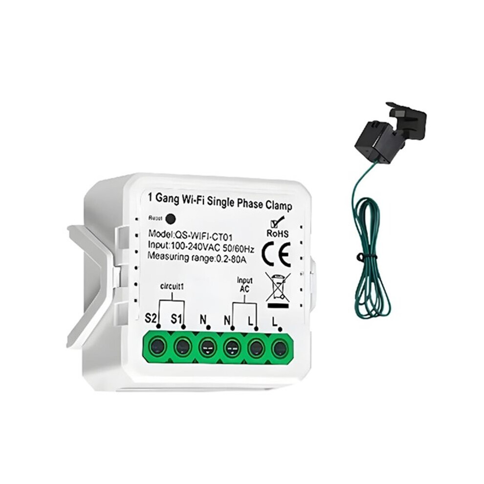 1Ch 80A Tuya Wifi Power Meter Consumption & Solar Pv Production Monitor Consumption Bidirectional Monitor 6133266905537