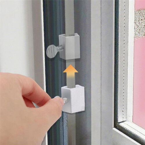 10-Pack Aluminum Sliding Window Locks for Enhanced Home Security, Silver 1
