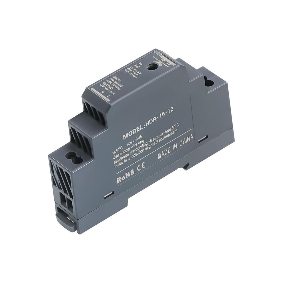 Din Rail Power Supply 12V 1.25A 15W, Input 100-240V Ac 50/60Hz Din Rail Transformer For Home Or Industrial Automation 6031265297892