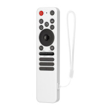Silicone Protective Case with Lanyard Shockproof Soft Shell Protector Sleeve for MR25GA Remote Control White