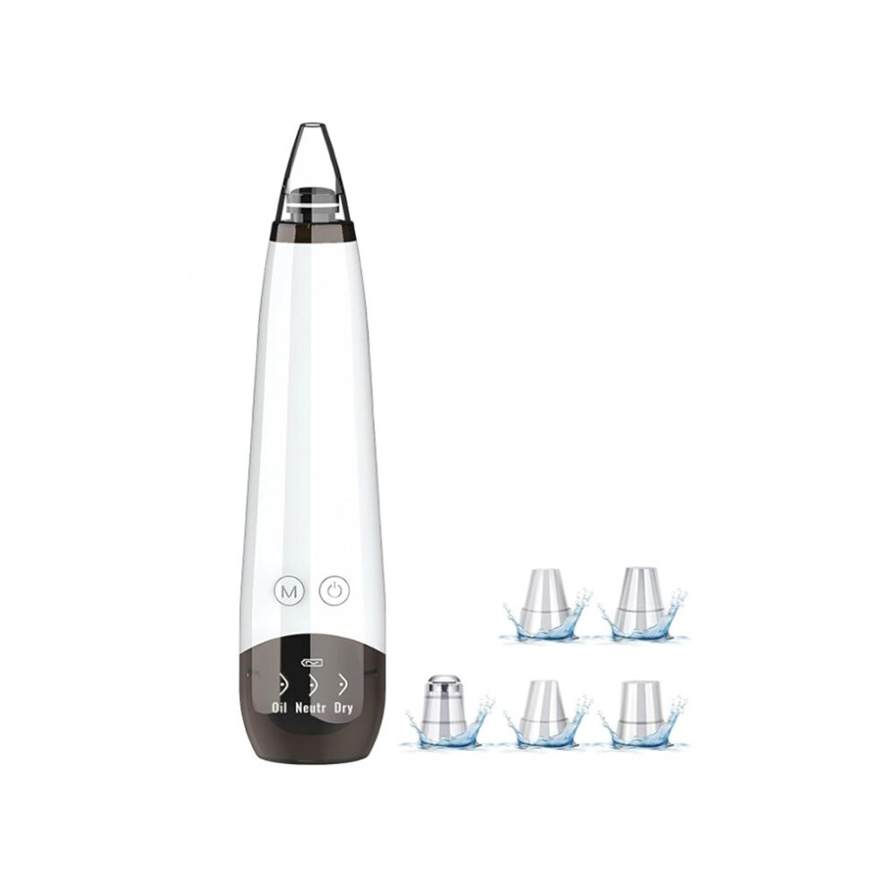 USB Rechargeable Blackhead Remover Vacuum Kit,Adjustable Pore Vacuum Blackhead Remover, with 6 Suction Probe
