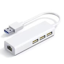 4 in 1 USB RJ45 Lan-Netwerkkaart USB2.0 Ethernet-Kaart Hub Splitter Adapter 10GBit/S voor Laptop PC Driver Gratis