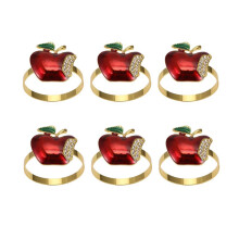 Napkin Rings Set of 6, Red  Napkin Ring for Wedding, Dinner Party, Banquet, Serviette for Christmas, Birthday