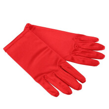 Dames Kort ZonnebrandcrèMe Satijn Satijnen Handschoen Oppervlakte Dansvoorstelling Handschoenen Spandex Etiquette Handschoenen Rood