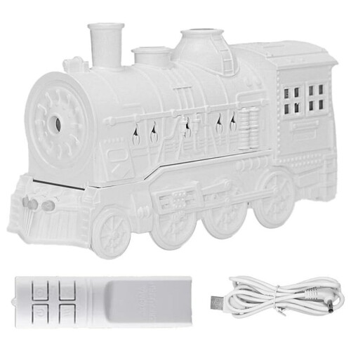 USB Essential Oil Diffuser 300ML Train Cool Mist Humidifier Quiet Aromatherapy Diffuser with Night Light for Bedroom