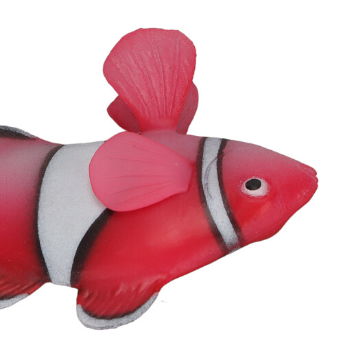 Silicone Floating Clownfish Decoration with Glowing Effect, Red 2