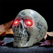 Ojos LED Brillantes de Halloween con Temporizador, 2 Piezas de Ojos de Esqueleto Iluminados, Ojos de Terror DIY para MáScaras, Calabazas, LáPidas y