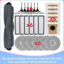 25PCS Compatible with X20 Pro/X20 Max/M30/D102GL/D109GL/D102 Vacuum Cleaner Replacement Parts Brush Filter Mop Cloth Dust Bag