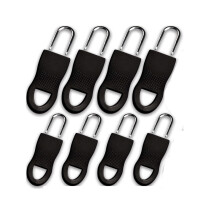 Zipper für Reißverschluss 8er-Pack Black L