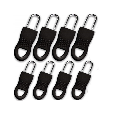 Zipper für Reißverschluss 8er-Pack Black L