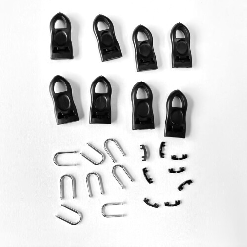 Zipper für Reißverschluss 8er-Pack Black L 1