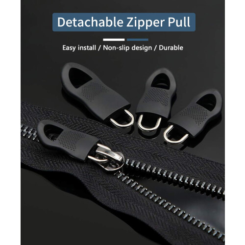 Zipper für Reißverschluss 8er-Pack Black L 2