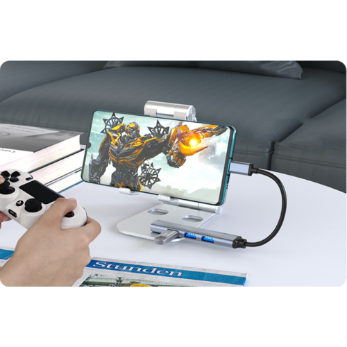 USB-Hub für USB-C mit 4 USB-Anschlüssen 5 Gbit/s Aluminium 1