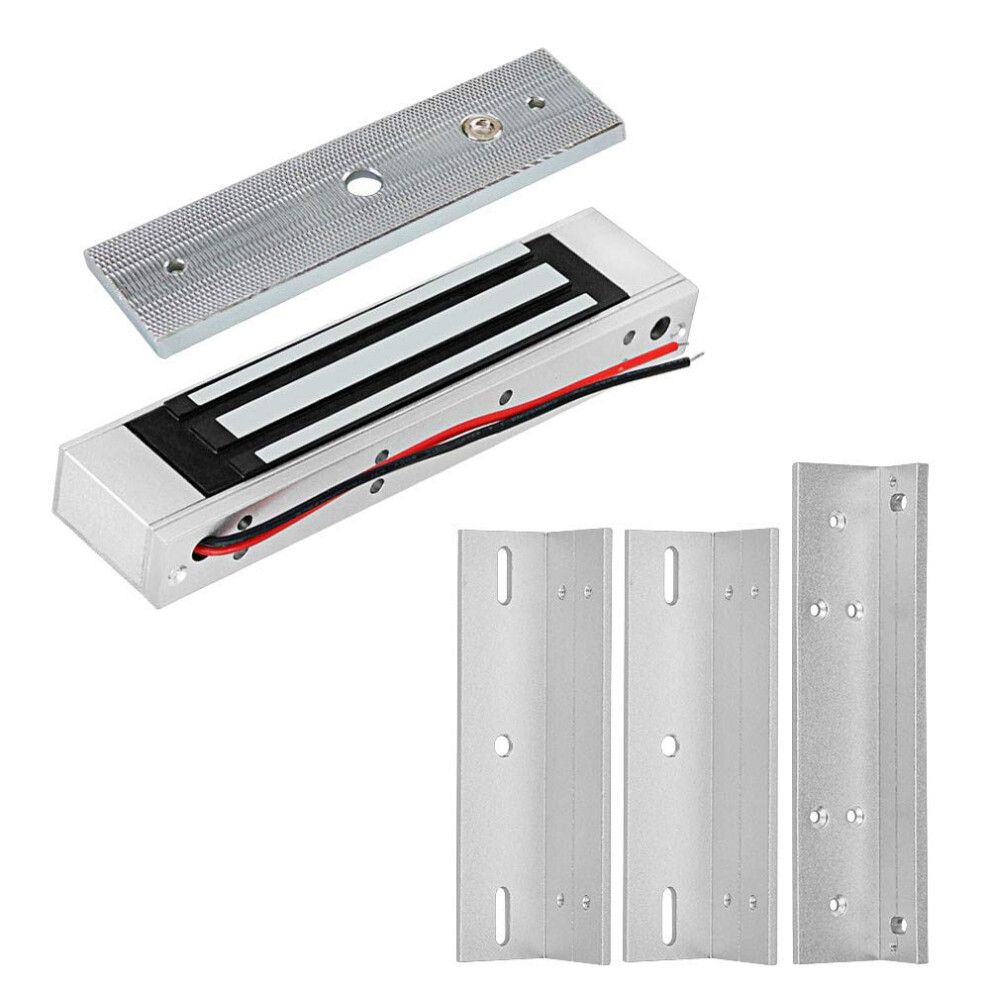 Nn99 Dc12v 180Kg/350Lbs Electronic Magnetic Lock Electromagnetic Locks Access Control Door Lock System Waterproof + 180Kg Zl Bracket 820913091809