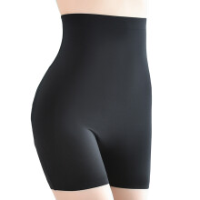 Damen Hochtaillierte Bauchweg-Hüftformende Shorts Schwarz L