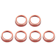 6X for 10Th Gen   Air Condition Knob Cover, Anodized Aluminum AC  Temperature Climate Control Rings(Red)