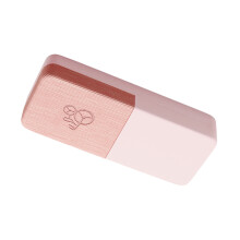 Stylish Two Tone Leather Glasses Case Crushproof Eyewear-Pink