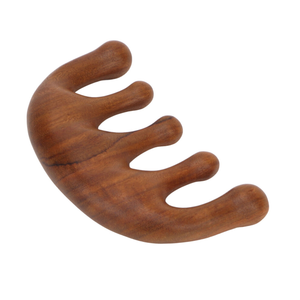 Unisex Sandalwood Head Massage Comb Â Wide Tooth Gua Sha, Neck & Hand Scraping