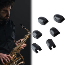 6 pezzi di rialzi in silicone nero per chiavi di saxofono | Comodante imbottitura