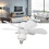 E27 LED-Deckenventilator 400 U/min Blume 6-Flügel Weiß 11