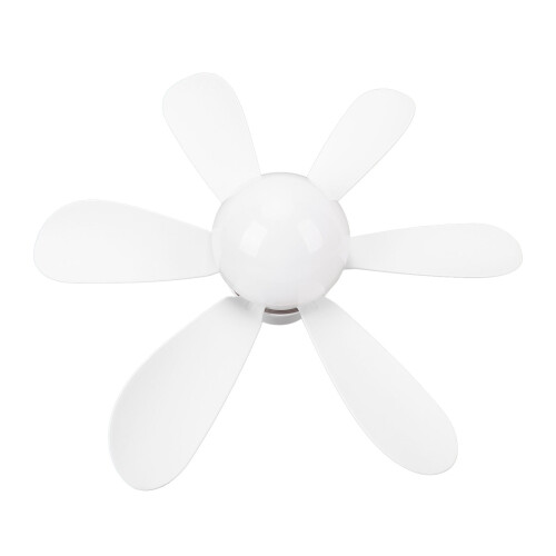 E27 LED-Deckenventilator 400 U/min Blume 6-Flügel Weiß