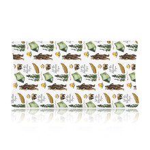 Portable Elastic Baby Changing Pad Brown Animal Pattern, Soft Changing Pad For Kids, Changing Tables