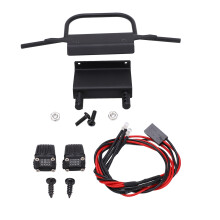 Bară de protecție Stinger cu faruri LED, modernizare față din aliaj de aluminiu pentru modelele Axial SCX24, design durabil, rezistent la